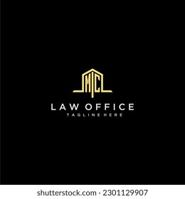 MC initial monogram logo for law office with home office design image