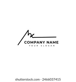 mc Initial signature logo vector design