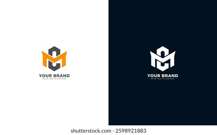 MC letter bold logo, abstract. CM icon