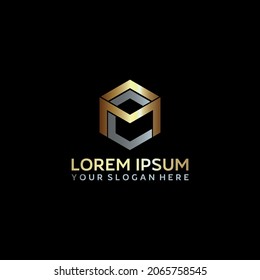 MC letter business logo design vector
