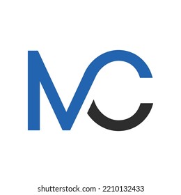 MC letter logo. Abstract logo design MC