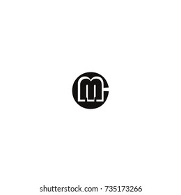 mc letter logo. cm letter logo