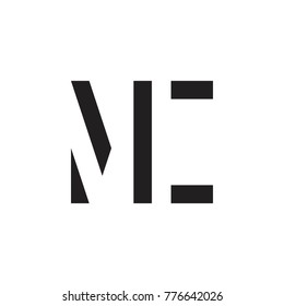 MC letter logo design vector