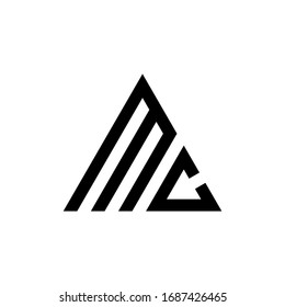 MC-Buchstaben Logo-Design vektor