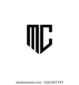 Diseño del logotipo de la letra MC con fondo blanco en el ilustrador. Logo vector, diseños de caligrafía para logotipo, afiche, invitación, etc.