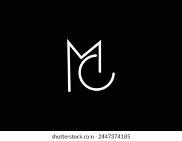 MC  Letter  logo initials logo design and  modern logo