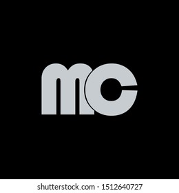 MC Letter monogram with abstrac concept style design