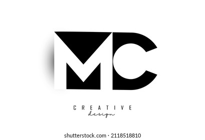 Mc Letters Logo Negative Space Design Stock Vector (Royalty Free ...
