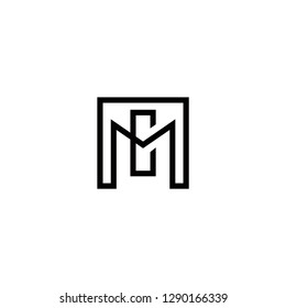 mc logo design , initial , geometric , vector , icon