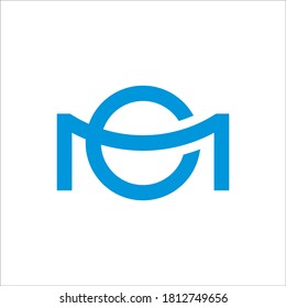 MC logo design vector sign