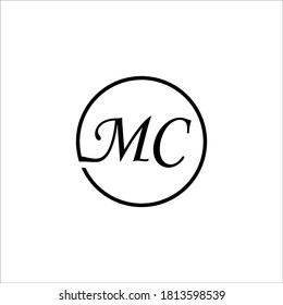 MC logo design vector sign