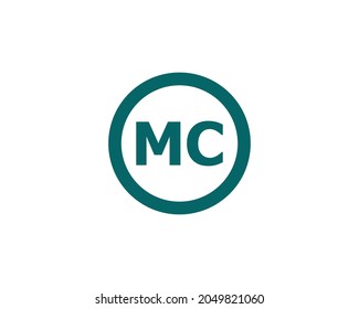 MC logo design vector template