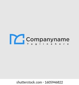 MC logo font, the latest EPS illustration with a simple and elegant design

