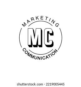 MC logo initial Marketing Communication brand