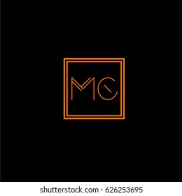 mc logo letter initial, Abstract Polygonal Background Logo, design for Corporate Business Identity,flat icon, Alphabet letter
