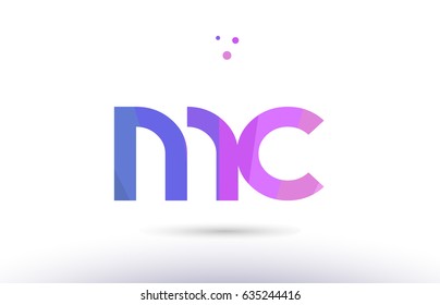 mc m c alphabet letter purple pink magenta blue colorful creative colors text dots creative company logo vector icon design template