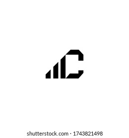 MC M C Letter Logo Design Template