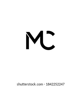 Plantilla de diseño de logotipo de carta MC M C