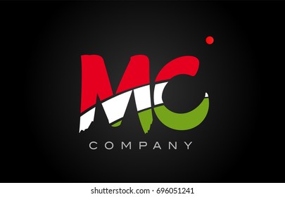 MC M C letter logo combination alphabet vector creative company icon design template modern