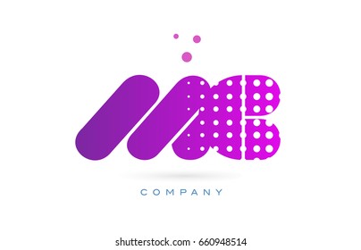 mc m c pink dots dotted letter logo alphabet creative company vector icon design template