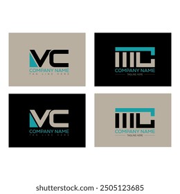 MC minimalistisches und klassisches Logo-Set-Design.MC Monogramm Polygon und Kreis-Form Vektor. MC einzigartiges Design.
