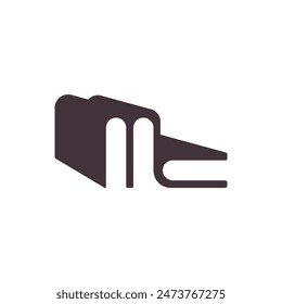 MC monogram logo design vector for book publisher business