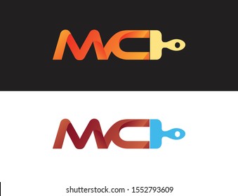 MC Paint Logo design. easy to change color