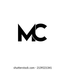 Mc Typography Letter Monogram Logo Design Stock Vector (Royalty Free ...