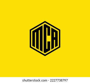 MCA Letter Polygon Logo Design Template