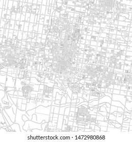 McAllen, Texas, USA, bright outlined vector map with bigger and minor roads and steets created for infographic backgrounds.