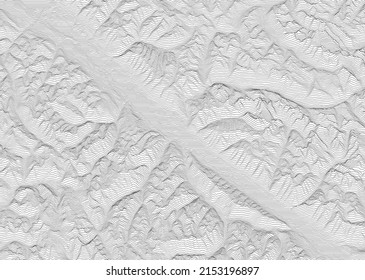 Mcbride village 3D topography map, vector contour.