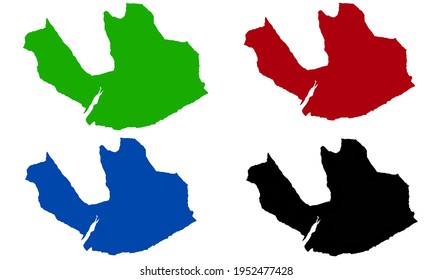 Diseño de silueta de mapas de la ciudad de McCarthy en Alaska, Estados Unidos de América sobre fondo blanco