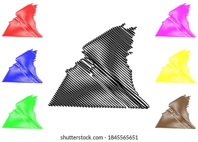 McCreary County, Kentucky (U.S. county, United States of America, USA, U.S., US) map vector illustration