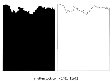 McCulloch County, Texas (Counties in Texas, United States of America,USA, U.S., US) map vector illustration, scribble sketch McCulloch map