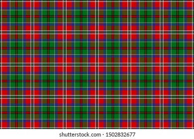 McCulloch Tartan. Seamless rectangle pattern for fabric, kilts, skirts, plaids