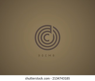 mcd,dmc letter initial monogram logo design template, logo with abstract circle shape