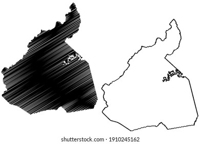 McDowell County, North Carolina State (US County, Vereinigte Staaten von Amerika), Karte, Vektorgrafik, Skizze McDowell Karte