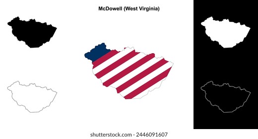 McDowell County (West Virginia) outline map set