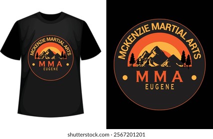 Mckenzie Round Martial Arts T-Shirt Design Vector