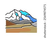 mckinley mount color icon vector. mckinley mount sign. isolated symbol illustration