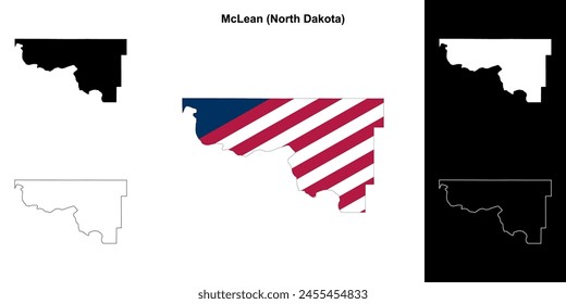 McLean County (North Dakota) outline map set