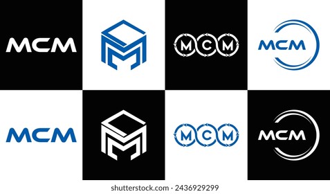 MCM logo. M C M design. White MCM letter. MCM, M C M letter logo design. Initial letter MCM linked circle uppercase monogram logo. design. top logo, Most Recent, Featured,