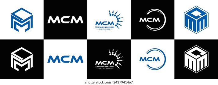 MCM logo. M C M design. White MCM letter. MCM, M C M letter logo design. Initial letter MCM linked circle uppercase monogram logo. design. top logo, Most Recent, Featured,