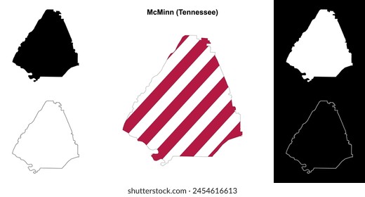 McMinn County (Tennessee) outline map set