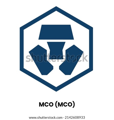 Mco crypto currency with symbol MCO. Crypto logo vector illustration for stickers, icon, badges, labels and emblem designs. Stock photo © 