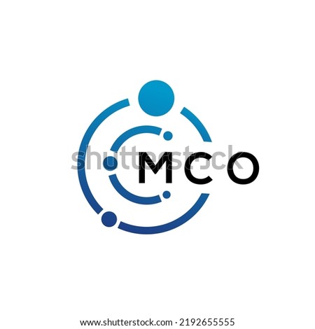 MCO letter technology logo design on white background. MCO creative initials letter IT logo concept. MCO letter design. Stock photo © 