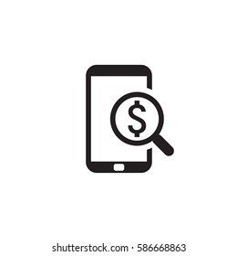 M-Commerce Icon. Business Concept. Flat Design. Isolated Illustration.