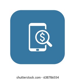 M-Commerce Icon. Business Concept. Flat Design. Isolated Illustration.