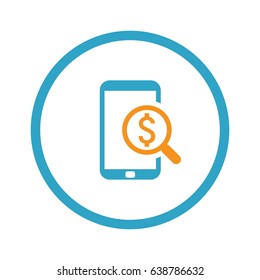 M-Commerce Icon. Business Concept. Flat Design. Isolated Illustration.