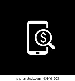 M-Commerce Icon Business Concept, Flat Design. Isolated Illustration.